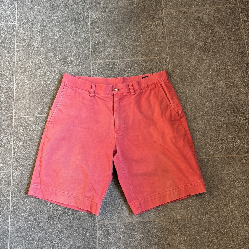 Polo Ralph Lauren Shorts Men 32 Pink Salmon Classic Fit 9 Inch Cotton Chino